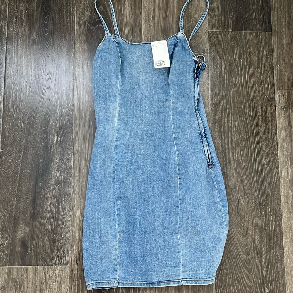 Divided denim dress